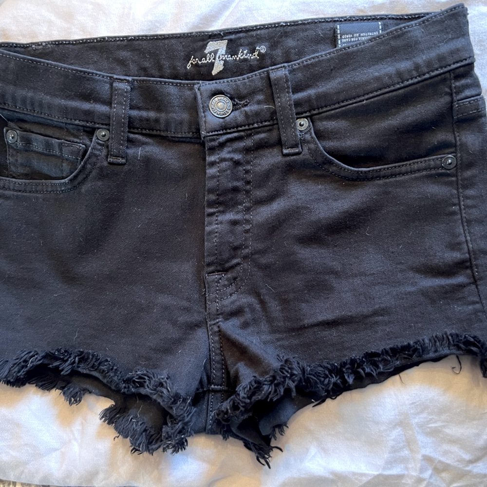 Black seven for all mankind shorts